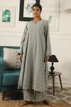 Buy_Gulabo Jaipur_Grey Batul Kurta And Pant Set_Online_at_Aza_Fashions
