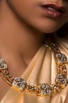 Buy_Bblingg_Gold Plated Kundan Choker Necklace_at_Aza_Fashions