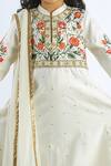 Buy_Rohit Bal_Ivory Chanderi Anarkali With Dupatta For Girls_Online_at_Aza_Fashions