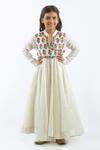 Buy Bal Bachche By Rohit Bal Ivory Chanderi Embroidered Floral Angrakha With Dupatta at Aza Fashions Buy_Bal Bachche By Rohit Bal_Ivory Chanderi Embroidered Floral Angrakha With Dupatta_at_Aza_Fashions