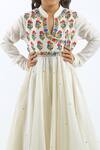 Buy_Rohit Bal_Ivory Chanderi Angrakha With Dupatta For Girls_Online_at_Aza_Fashions
