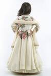 Shop_Bal Bachche By Rohit Bal_Ivory Chanderi Embroidered Floral Anarkali With Dupatta_at_Aza_Fashions