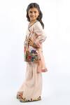 Rohit Bal_Pink Chanderi Angrakha Sharara Set For Girls_Online_at_Aza_Fashions