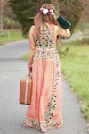 Buy_Bhanuni By Jyoti_Red Viscose Crepe Floral Printed Maxi Dress_Online_at_Aza_Fashions