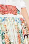 Shop_Bhanuni By Jyoti_White Viscose Crepe Floral Printed Skirt _Online_at_Aza_Fashions