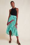 Buy_Bhanuni By Jyoti_Green Viscose Crepe Embroidered Skirt _at_Aza_Fashions