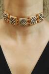 Bblingg_Gold Plated Kundan Choker Necklace _Online_at_Aza_Fashions