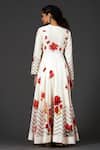 Shop_Balance by Rohit Bal_Ivory Chanderi Printed Floral Keyhole Anarkali Set _at_Aza_Fashions
