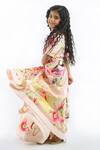 Rohit Bal_Pink Chanderi Floral Print Lehenga Set For Girls_Online_at_Aza_Fashions