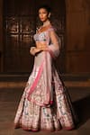 Buy Reynu Taandon Pink Chanderi Silk Sweetheart Neck Embroidered Bridal Lehenga Set Online at Aza Fashions Buy_Reynu Taandon_Pink Chanderi Silk Sweetheart Neck Embroidered Bridal Lehenga Set _Online_at_Aza_Fashions