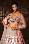 Shop Reynu Taandon Pink Chanderi Silk Sweetheart Neck Embroidered Bridal Lehenga Set Online at Aza Fashions Shop_Reynu Taandon_Pink Chanderi Silk Sweetheart Neck Embroidered Bridal Lehenga Set _Online_at_Aza_Fashions