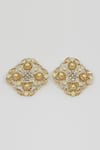 Bblingg_Gold Plated Crystal Studs_Online_at_Aza_Fashions