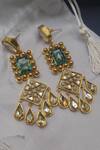 Shop_Bblingg_Gold Plated Kundan Earrings _at_Aza_Fashions