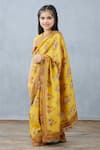 Buy_Torani_Yellow Chanderi Printed Silk Saree With Blouse _at_Aza_Fashions