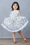 Buy_Torani_Blue Neeli Booti Frock For Girls_at_Aza_Fashions