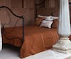 Buy_Ritu Kumar_Brown Cotton Embroidery Jaisalmer Double Bedcover _at_Aza_Fashions