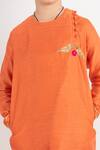 Buy MR Brat Orange Cotton Embroidery Zari Kurta Set Online at Aza Fashions Buy_MR Brat_Orange Cotton Embroidery Zari Kurta Set _Online_at_Aza_Fashions