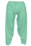 Buy_Pranay Baidya_Green Cotton Silk Mint Patiala Pants _at_Aza_Fashions