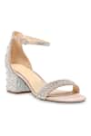 Buy Sephyr Beige Rhinestones Laena Swarovski Embellished Block Heels at Aza Fashions Buy_Sephyr_Beige Rhinestones Laena Swarovski Embellished Block Heels _at_Aza_Fashions