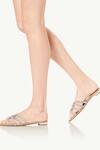 Buy_Sephyr_Beige Rhaenys Swarovski Embellished Flats _at_Aza_Fashions