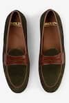 Buy_Bridlen_Green Penny Suede Loafers _Online_at_Aza_Fashions