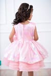 Shop Hoity Moppet Pink Organza, Tulle Sequins, Bows Work Flared Dress at Aza Fashions Shop_Hoity Moppet_Pink Organza, Tulle Sequins, Bows Work Flared Dress _at_Aza_Fashions