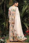 Shop_Baise Gaba_White Anarkali Chiffon Sharara Modal Satin Floral V Neck Printed And Set _at_Aza_Fashions