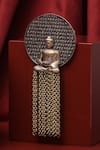 Shop_Cosa Nostraa_Gold Dhyana Buddha Brooch_at_Aza_Fashions