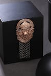 Buy_Cosa Nostraa_Gold Lion King Chain Tassel Brooch _Online_at_Aza_Fashions