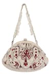 Shop_Lovetobag_Ivory Embroidered Bijoux Embellished Pouch _at_Aza_Fashions