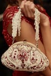 Buy_Lovetobag_Ivory Embroidered Bijoux Embellished Pouch _at_Aza_Fashions