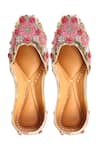 Buy_5Elements_Gold Embroidered Floral Juttis _at_Aza_Fashions