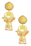 Buy_Belsi's_Gold Plated Bead Handcrafted Drop Jhumkas _at_Aza_Fashions