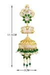 Belsi's_Gold Plated Bead Handcrafted Floral Jhumkas _Online_at_Aza_Fashions