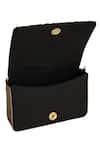 Shop_The Purple Sack_Black Sequins Flap Clutch With Sling _Online_at_Aza_Fashions