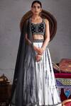 Shop_Reeti Arneja_White Silk Embellished Lehenga Set_at_Aza_Fashions