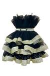 Buy_Pa:Paa_Black Ruffle Tiered Dress For Girls_at_Aza_Fashions