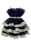 Shop_Pa:Paa_Black Ruffle Tiered Dress For Girls_at_Aza_Fashions