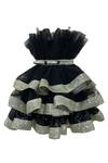 Pa:Paa_Black Ruffle Tiered Dress For Girls_Online_at_Aza_Fashions