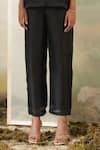 Shop_FEBO6_Black Silk Organza Plain Pant  _Online_at_Aza_Fashions
