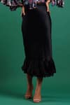 Nidhi Yasha Black Viscose Ruffled Skirt at Aza Fashions Nidhi Yasha_Black Viscose Ruffled Skirt _at_Aza_Fashions