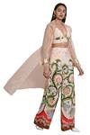 Limerick by Abirr N' Nanki_Pink Embroidered Organza Jacket_Online_at_Aza_Fashions