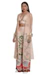 Shop_Limerick by Abirr N' Nanki_Pink Embroidered Organza Jacket_Online_at_Aza_Fashions
