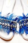 Buy_Foot Fuel_White Feathers, Studs Embellished Heels _Online_at_Aza_Fashions