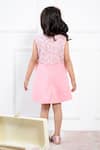 Shop_Hoity Moppet_Pink Tulle Embroidery Tiered Fringe Dress _at_Aza_Fashions