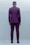 Shop_Bohame_Purple Suiting Overlap Bandhgala Pant Set _at_Aza_Fashions