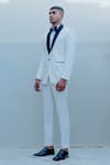 Buy_Bohame_White Suiting Tuxedo And Pant Set _Online_at_Aza_Fashions