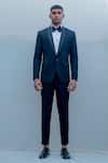 Buy_Bohame_Black Suiting Tuxedo And Pant Set _at_Aza_Fashions