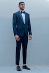 Buy_Bohame_Black Suiting Tuxedo And Pant Set _Online_at_Aza_Fashions