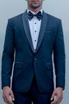 Bohame_Black Suiting Tuxedo And Pant Set _at_Aza_Fashions
